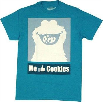 Sesame Street Cookie Monster Me Like Cookies T-Shirt