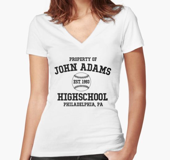 ‘John Adams High - Boy Meets World’ Women's Fitted V-Neck T-Shirt by SparksGraphics T-Shirt