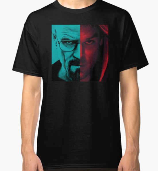 HEISENBERG VS DEXTER Walter White Breaking Bad and Dexter Face Mash Up Classic T-Shirt by sandy89 T-Shirt