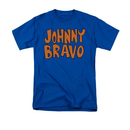 Johnny Bravo Shirt Jb Logo Adult Royal Blue Tee T-Shirt