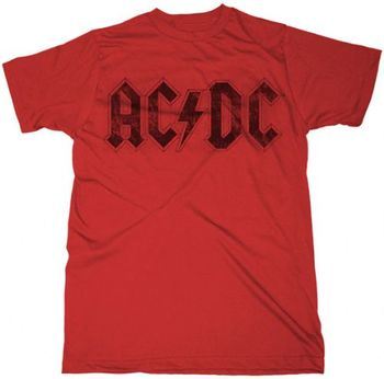AC/DC Distressed Eighty Red Adult T-Shirt