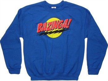 Big Bang Theory Bazinga Blue Fleece Sweatshirt