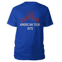 LED ZEPPELIN AMERICAN TOUR 1975 ROYAL T-SHIRT
