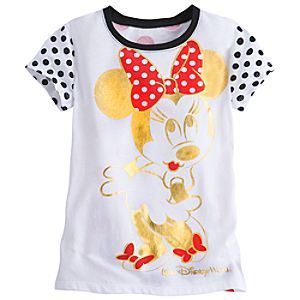 Minnie Mouse Gold Foil Tee for Girls - Walt Disney World
