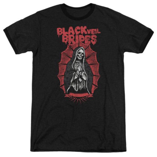 Black Veil Brides Santa Muerte Black Ringer Shirt