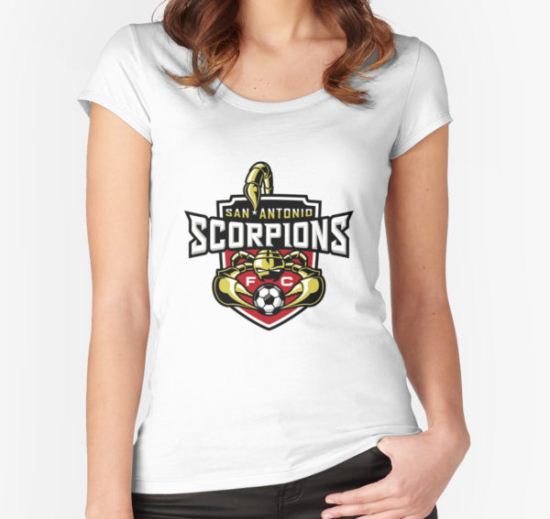 San Antonio Scorpions Logo Women's Fitted Scoop T-Shirt by komporbleduk T-Shirt