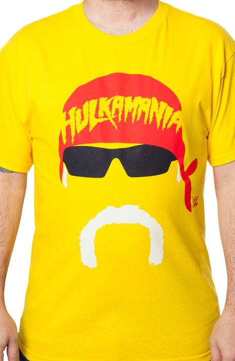 Yellow Hulk Hogan Face T-Shirt