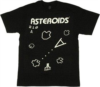 Atari Asteroids Game Screen 210 Score T-Shirt