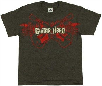 Guitar Hero Flaming Guitars Youth T-Shirt