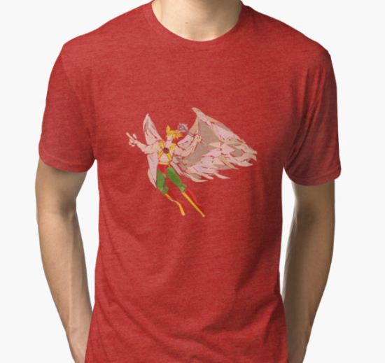 Hawkman Tri-blend T-Shirt by newtegan T-Shirt