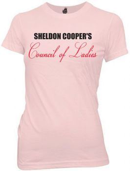The Big Bang Theory Sheldon Cooper's Council of Ladies Juniors Pink T-Shirt