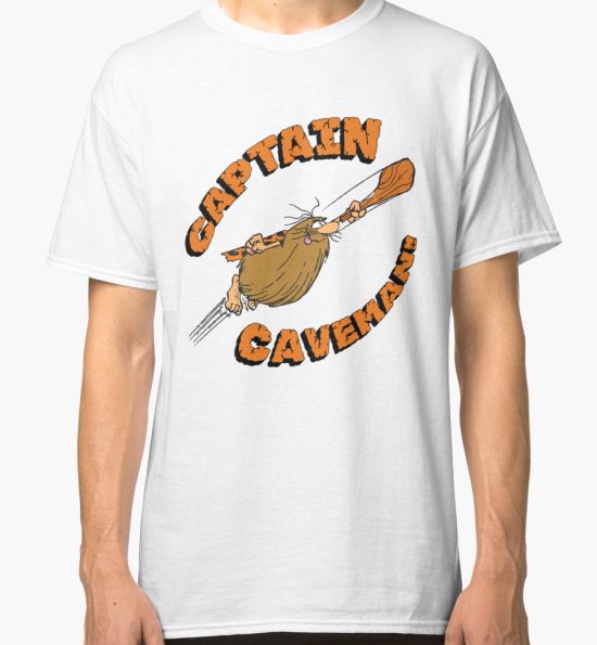 Captain Caveman White Classic T-Shirt by Gregory Colvin T-Shirt