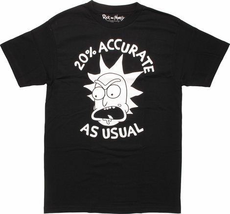 Rick and Morty 20% Accurate as Usual T-Shirt