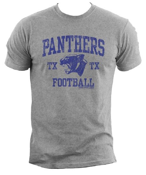 Friday Night Lights Panther Arch Football Adult Heather Gray T-Shirt