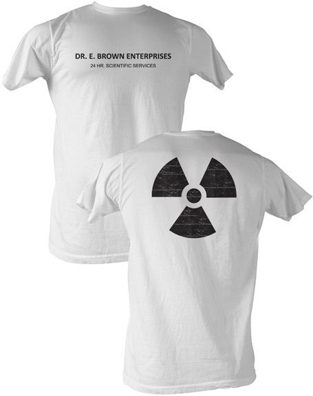 Back to the Future Dr. E. Brown Enterprises 24 Hour Scientific Services Adult White T-shirt