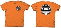 Dragonball Z T-shirt DBZ Symbols Adult Tangerine Tee Shirt