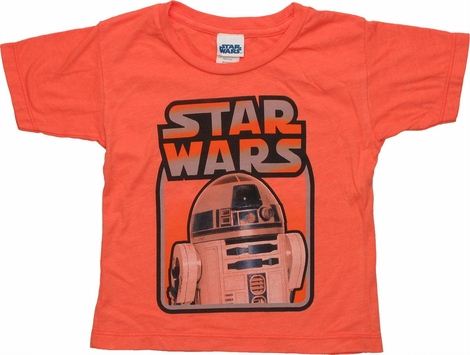 Star Wars R2 D2 Framed Orange Toddler T Shirt