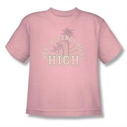 90210 Shirt Kids Beverly Hills High Pale Pink T-Shirt