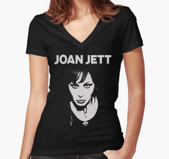 Joan Jett Women's Fitted V-Neck T-Shirt by ccuk66 T-Shirt