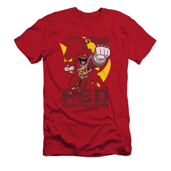 Power Rangers Shirt Slim Fit Go Red Red T-Shirt