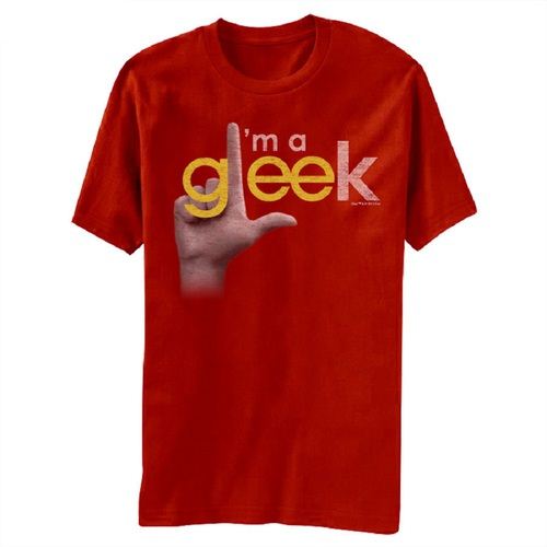 Glee I'm A Gleek Finger Adult Red T-Shirt