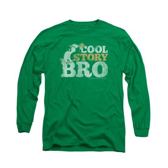 Chilly Willy Shirt Cool Story Long Sleeve Kelly Green Tee T-Shirt