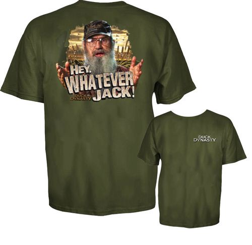 Duck Dynasty Hey Whatever Jack Adult Military Green T-Shirt