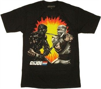 GI Joe Ninja Duel Snake Eyes Storm Shadow T-Shirt Sheer