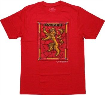 Game of Thrones Lannister Stained Glass Lion Sigil T-Shirt Sheer