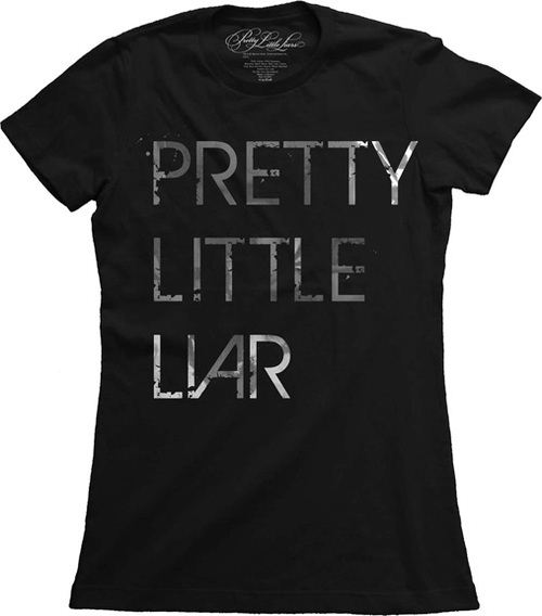 Pretty Little Liars Distressed Logo Juniors Black T-shirt