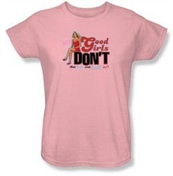 Beverly Hills 90210 Ladies T-shirt Good Girls Don?t Pink Tee Shirt