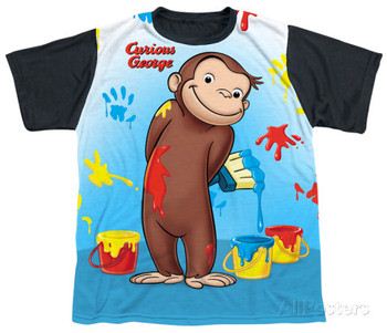 Youth: Curious George - Paint All Over(black back)