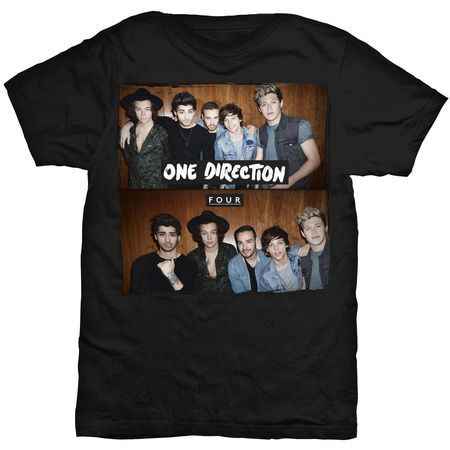 One Direction: One Direction Four Black T-Shirt - Small
