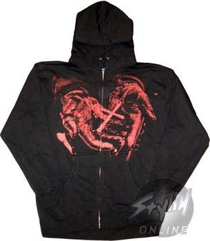 Ozzy Osbourne Hands And Cross Full Zipper Hooded Sweatshirt