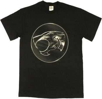 Thundercats Grayscale Chrome Coin Logo T-Shirt