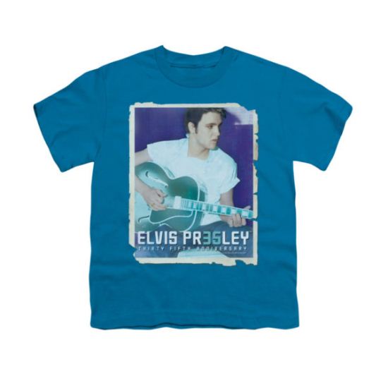 Elvis Presley Shirt Kids 35 Guitar Turquoise T-Shirt