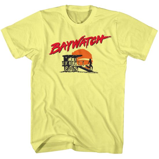 Baywatch Shirt Silhoutte Yellow T-Shirt