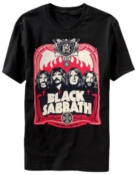Black Sabbath Red Flames Men's T-Shirt
