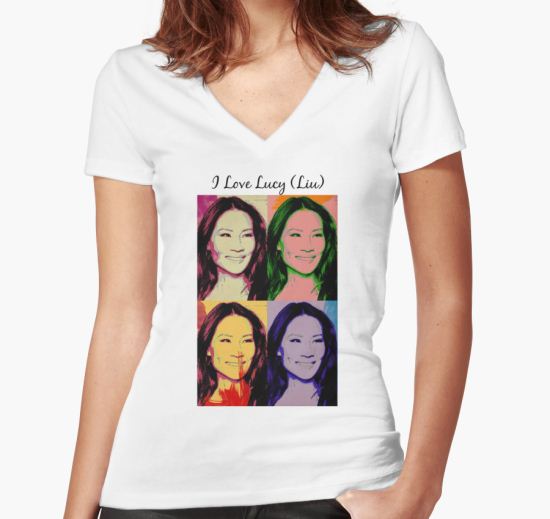 I Love Lucy (Liu) Women's Fitted V-Neck T-Shirt by LiunaticFringe T-Shirt