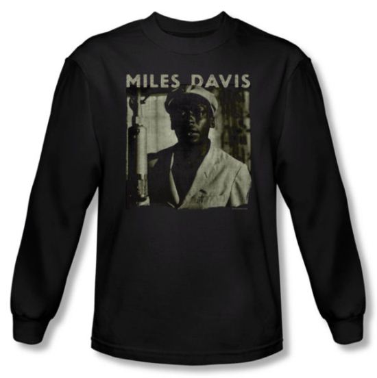 Miles Davis Shirt Miles Portrait Long Sleeve Black Tee T-Shirt