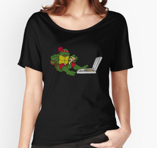 TMNT - Raphael with Pizza Women's Relaxed Fit T-Shirt by DGArt T-Shirt