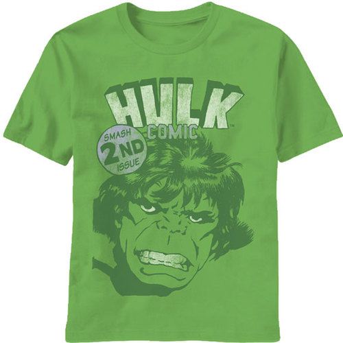 The Incredible Hulk Comic Smash 2nd Issue Shamrock Green Mens T-Shirt