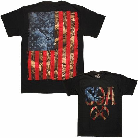 Sons of Anarchy SOA Flag Brawl T Shirt