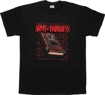 Army Of Darkness Necronomicon Bloody Text T-Shirt