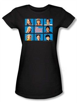 The Brady Bunch TV Framed Juniors Fitted Black T-Shirt