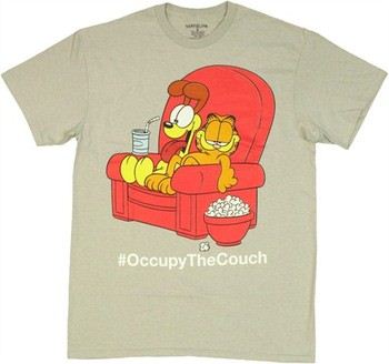 Garfield Occupy the Couch Hashtag T-Shirt