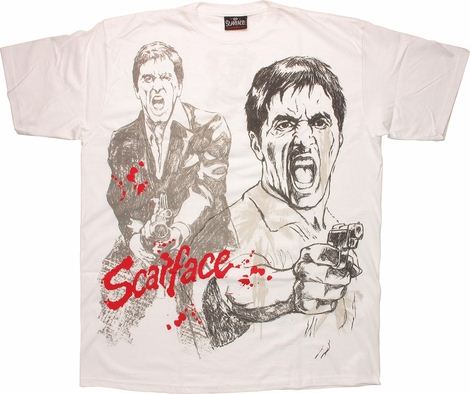 Scarface Pencil Sketch T-Shirt