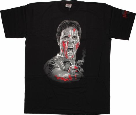 Scarface Shooting Blood T-Shirt