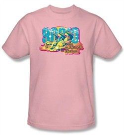 Beverly Hills 90210 T-shirt TV Show Beach Babes Adult Pink Tee Shirt