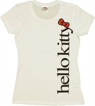 Hello Kitty Vertical Name Baby Doll Tee by MIGHTY FINE
